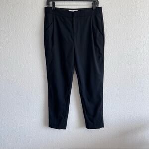 Everlane Women's Black Wool The Slouchy Pleated Ankle Trouser Pant